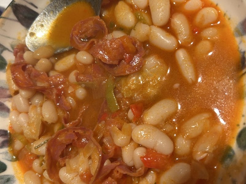 Cliquez pour zoomer ! Mijoté d’haricots blanc légumes et chorizo Thermomix par originebike