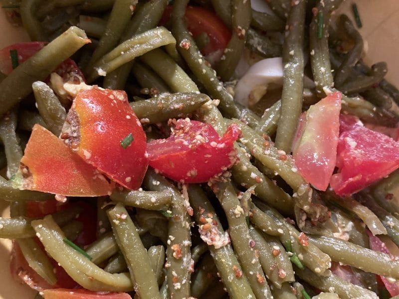 Cliquez pour zoomer ! Salade de haricots verts et tomates cerises Thermomix par originebike