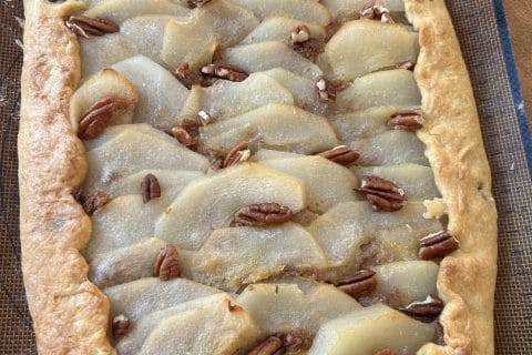 Cliquez pour zoomer ! Tarte rustique poire pécan Thermomix par originebike