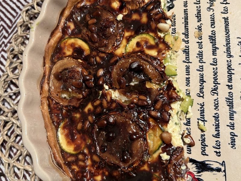Cliquez pour zoomer ! Tarte courgettes, chèvre et pignons de pin Thermomix par originebike