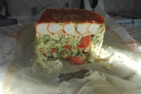 Cliquez pour zoomer ! Terrine de macédoine et surimi au Thermomix