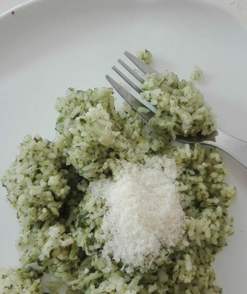 Cliquez pour zoomer ! Risotto au pesto d’épinards et basilic Thermomix par originebike