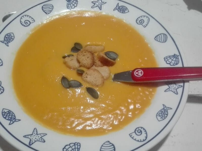 Velouté de patate douce au lait de coco au Thermomix - Cookomix