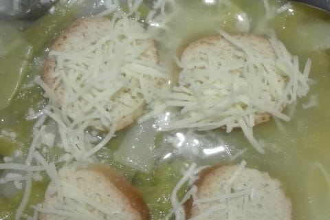 Cliquez pour zoomer ! Soupe de poireaux gratinée au Thermomix