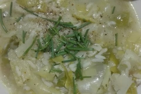 Cliquez pour zoomer ! Soupe de poireaux à la ciboulette au Thermomix