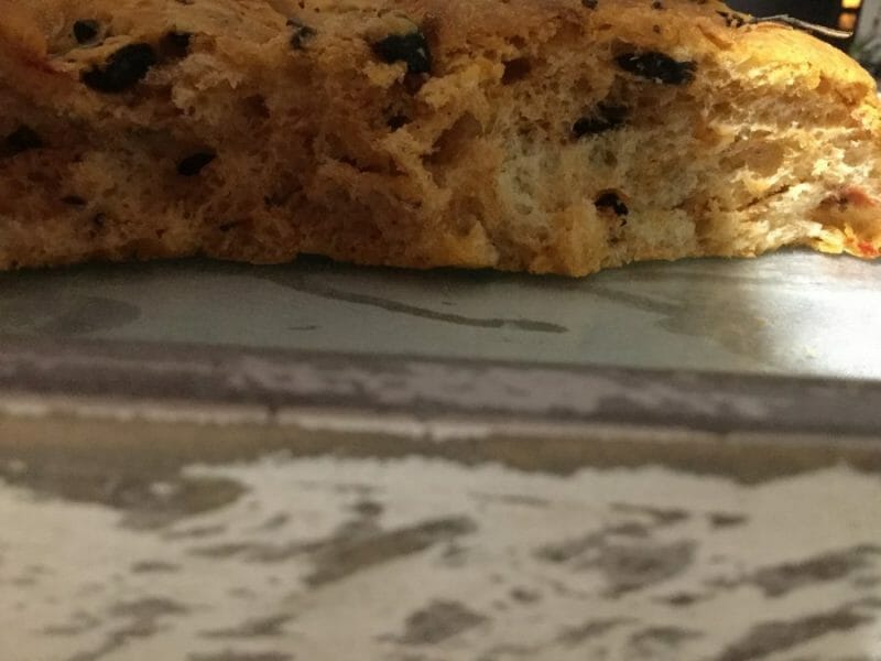 Cliquez pour zoomer ! Fougasse olives et lardons Thermomix par originebike