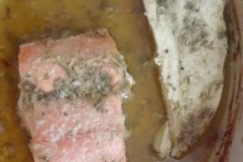 Cliquez pour zoomer ! Saumon au citron et à l’ail au Thermomix