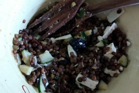 Cliquez pour zoomer ! Salade de lentilles à la grecque Thermomix par originebike