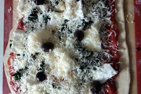 Cliquez pour zoomer ! Pizza épinards et feta Thermomix par originebike
