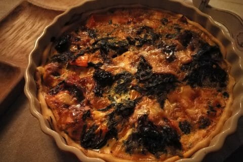 Cliquez pour zoomer ! Quiche aux épinards et au poivron rouge Thermomix par originebike