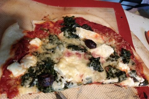 Cliquez pour zoomer ! Pizza épinards et feta Thermomix par originebike