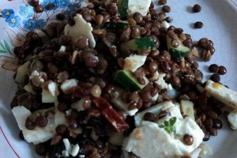 Cliquez pour zoomer ! Salade de lentilles à la grecque Thermomix par originebike