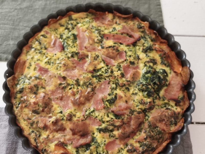 Cliquez pour zoomer ! Quiche à la patate douce, feta et jambon cru Thermomix par originebike