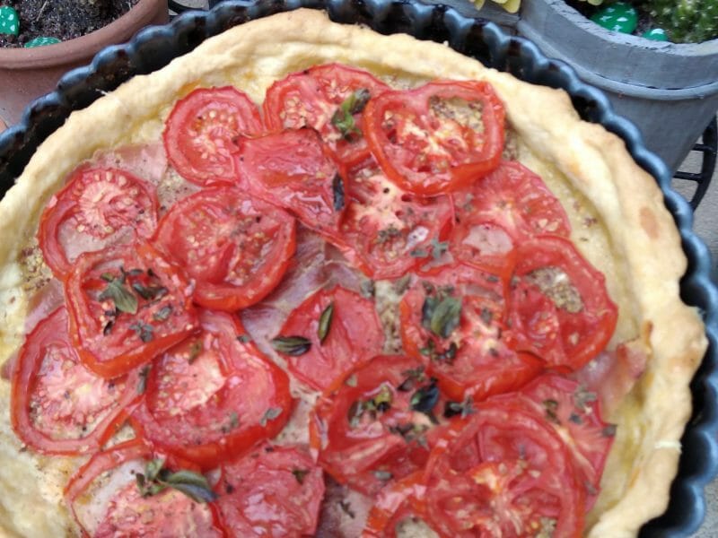 Cliquez pour zoomer ! Tarte tomates et jambon Thermomix par originebike