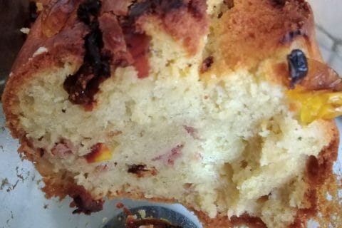 Cliquez pour zoomer ! Cake tomates mozzarella et lardons Thermomix par originebike