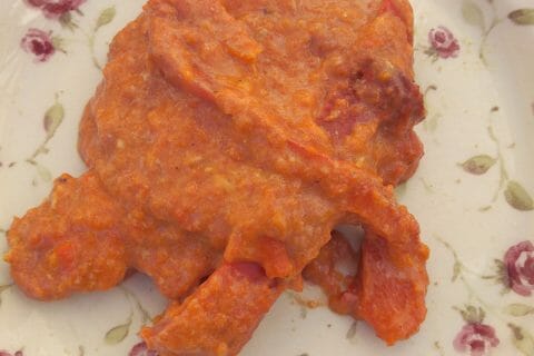 Cliquez pour zoomer ! Poulet à la crème de poivrons Thermomix par originebike