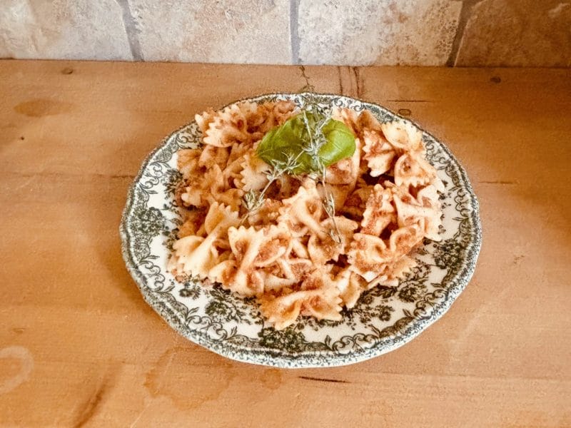 Cliquez pour zoomer ! Farfalle aux chipolatas Thermomix par Candyella✨