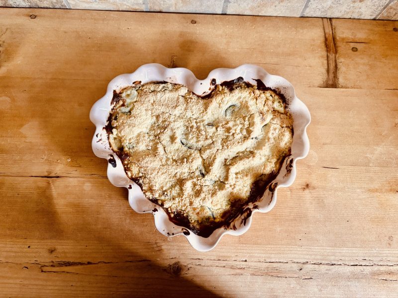 Cliquez pour zoomer ! Gratin de courgette à la ricotta et crumble Thermomix par Candyella✨