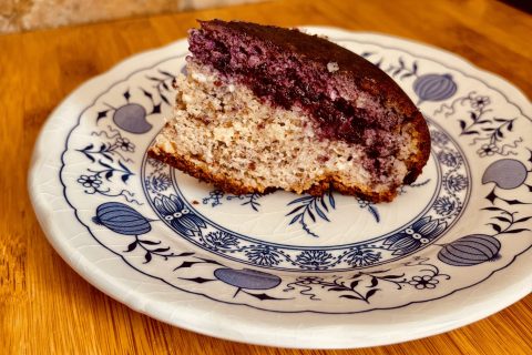 Cliquez pour zoomer ! Gâteau à la ricotta, amandes et framboises Thermomix par Candyella✨