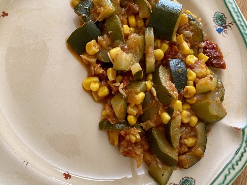 Cliquez pour zoomer ! Poêlée de courgettes à la mexicaine Thermomix par Candyella✨