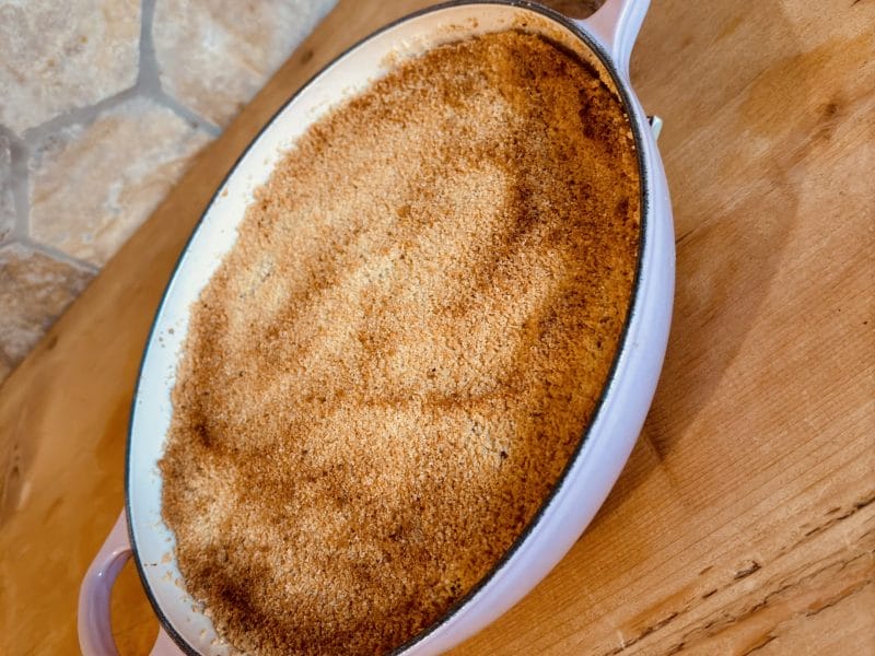 Cliquez pour zoomer ! Crumble à la rhubarbe Thermomix par Candyella✨