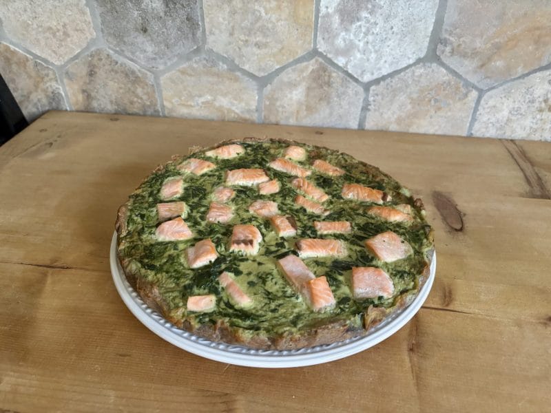 Cliquez pour zoomer ! Tarte épinards, saumon et chèvre Thermomix par Candyella✨