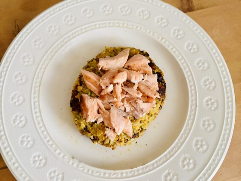 Cliquez pour zoomer ! Galette de légumes et saumon fumé Thermomix par Candyella✨