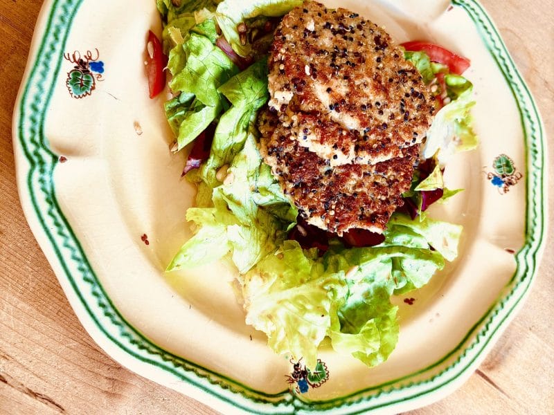 Cliquez pour zoomer ! Galettes de quinoa rouge au saumon Thermomix par Candyella✨