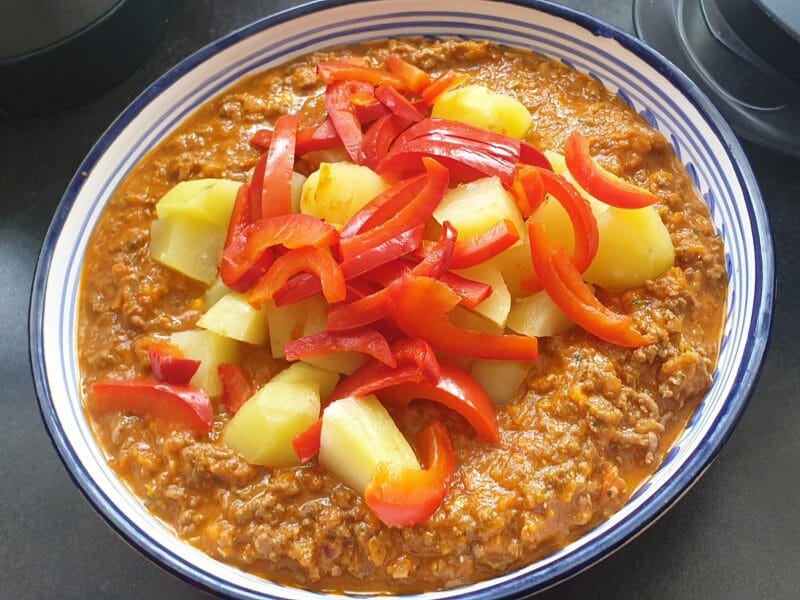 Cliquez pour zoomer ! Boeuf aux poivrons et pommes de terre Thermomix par virginie54