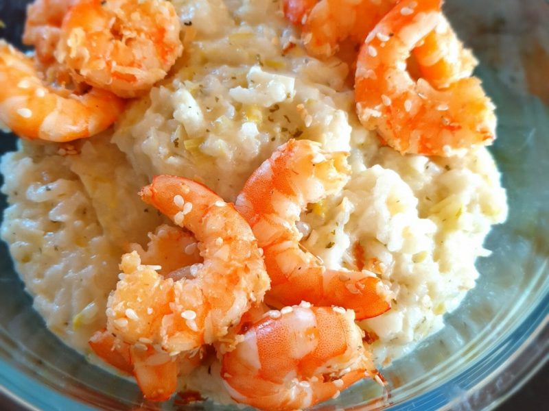 Cliquez pour zoomer ! Risotto aux Saint Jacques et poireaux Thermomix par stepho