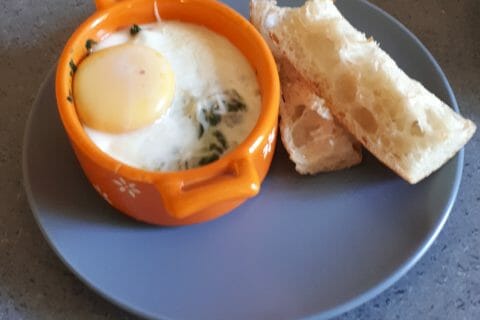 Cliquez pour zoomer ! Oeufs cocotte épinards et chorizo au Thermomix