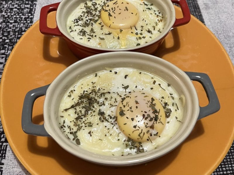 Cliquez pour zoomer ! Oeufs cocotte épinards et chorizo Thermomix par seb231268