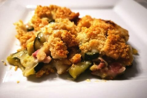 Cliquez pour zoomer ! Crumble courgettes, chèvre et lardons Thermomix par Pi-aiM
