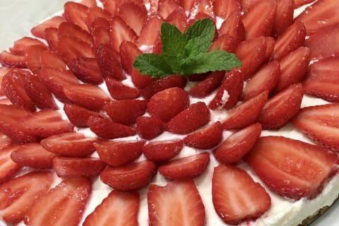 Cliquez pour zoomer ! Tarte aux fraises sans cuisson au Thermomix