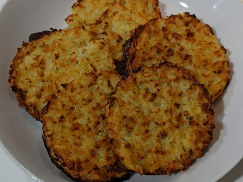 Cliquez pour zoomer ! Galettes de pommes de terre au four Thermomix par Poussinette31