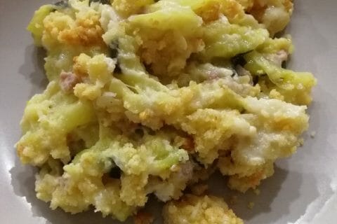 Cliquez pour zoomer ! Crumble courgettes, chèvre et lardons Thermomix par Flowine