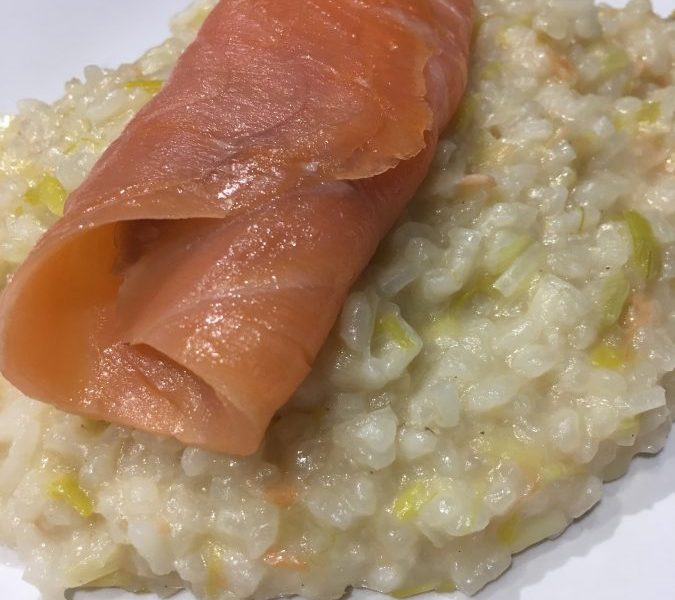 Risotto poireaux et saumon fumé au Thermomix - Cookomix