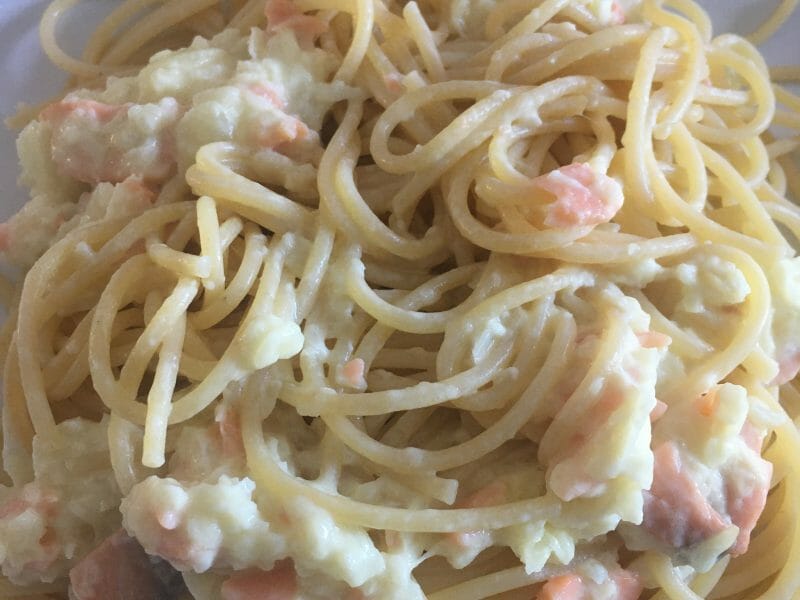 Cliquez pour zoomer ! Spaghettis au saumon fumé Thermomix par C3LIN3