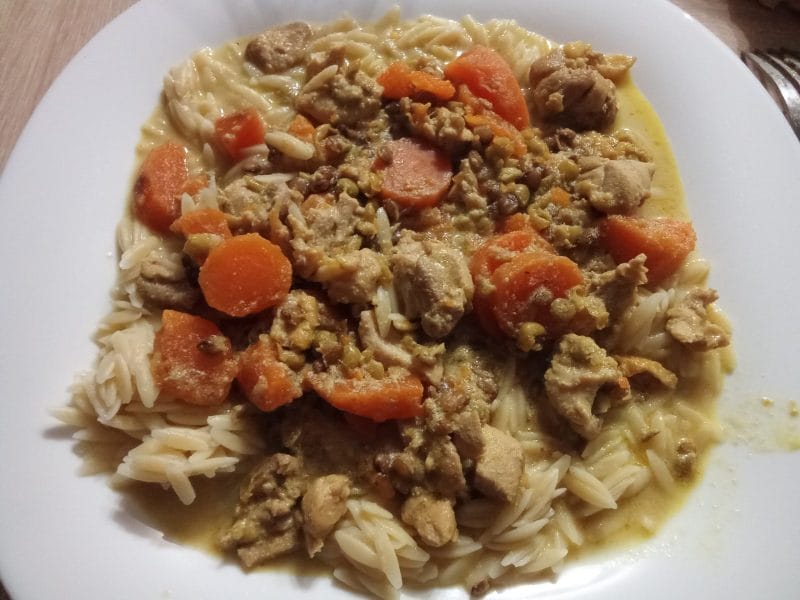 Cliquez pour zoomer ! Curry de poulet aux patates douces Thermomix par aurelie_2461