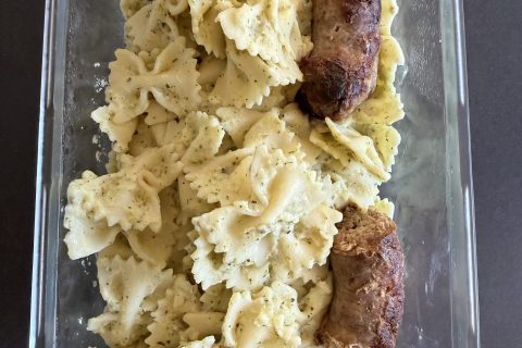 Cliquez pour zoomer ! Farfalle à la crème de courgettes Thermomix par kevin48