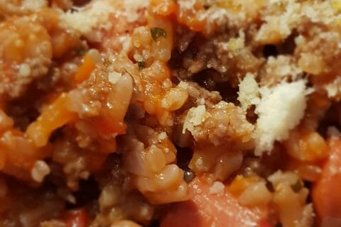 Cliquez pour zoomer ! Risotto à la bolognaise au Thermomix