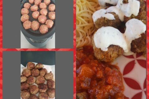 Cliquez pour zoomer ! Boulettes de poireau et boeuf citronné au Thermomix