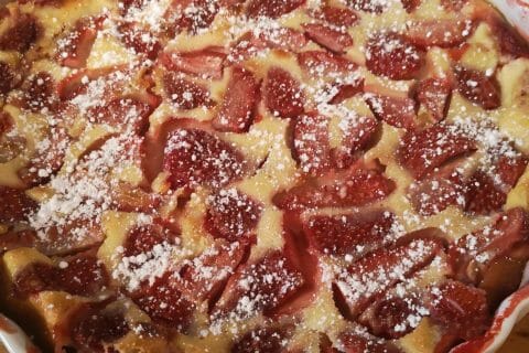 Cliquez pour zoomer ! Clafoutis aux fraises au Thermomix