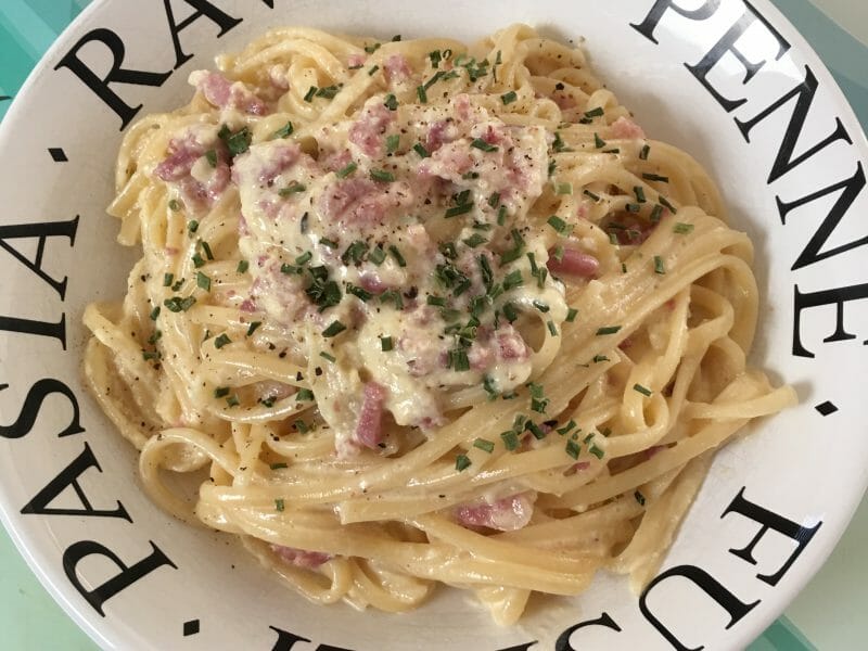 Cliquez pour zoomer ! Pâtes carbonara Thermomix par Petite princesse