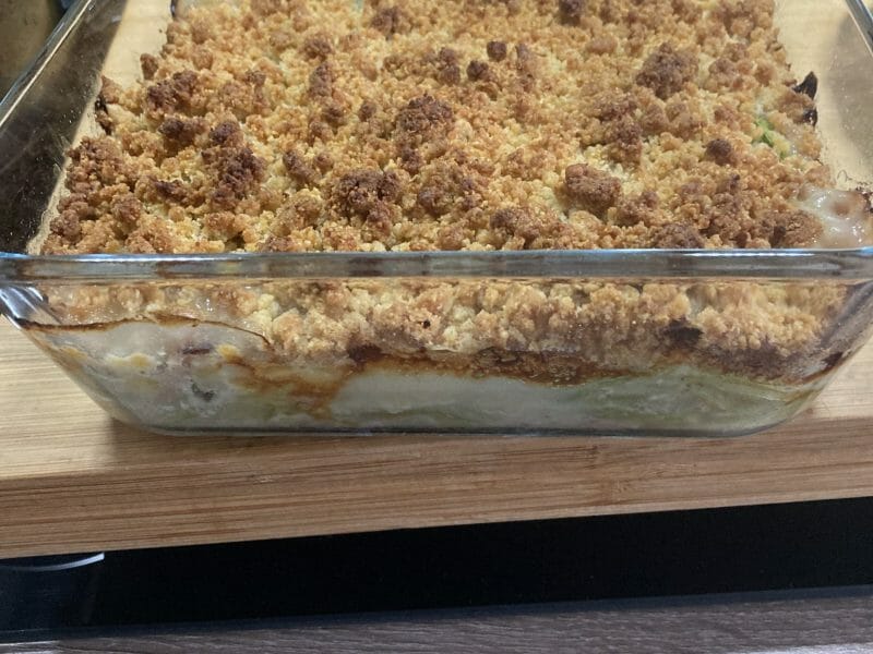 Cliquez pour zoomer ! Crumble courgettes, chèvre et lardons Thermomix par amandinetaxi