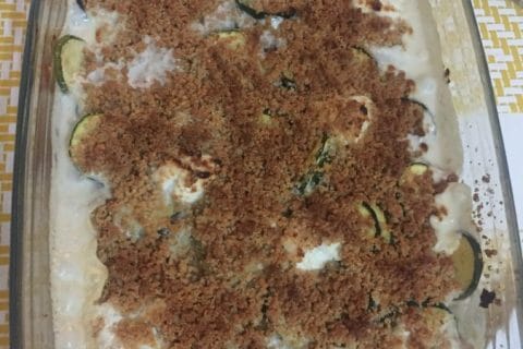Cliquez pour zoomer ! Crumble courgettes, chèvre et lardons Thermomix par RhaTynou