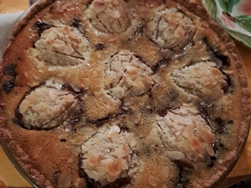 Cliquez pour zoomer ! Tarte aux poires sur lit de chocolat Thermomix par Mamou62