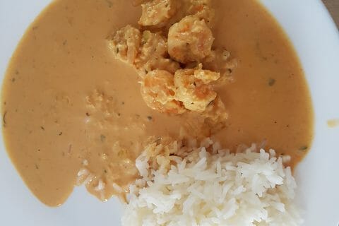 Cliquez pour zoomer ! Curry de crevettes au lait de coco au Thermomix