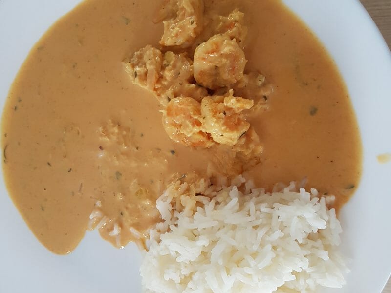 Cliquez pour zoomer ! Curry de crevettes au lait de coco Thermomix par Djuna