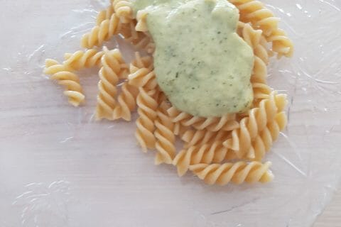 Cliquez pour zoomer ! Farfalle à la crème de courgettes au Thermomix